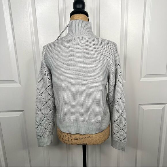 Sz XS 525 America Talia Diamond Stitch Pullover In Iceberg NWT $119 MSRP - Picture 11 of 12